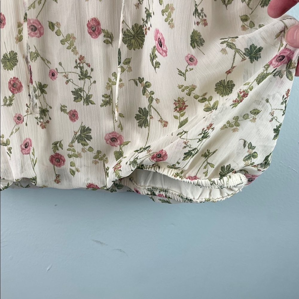 NWT Autres Filles Floral Ruffle Top Size S - Picture 5 of 8